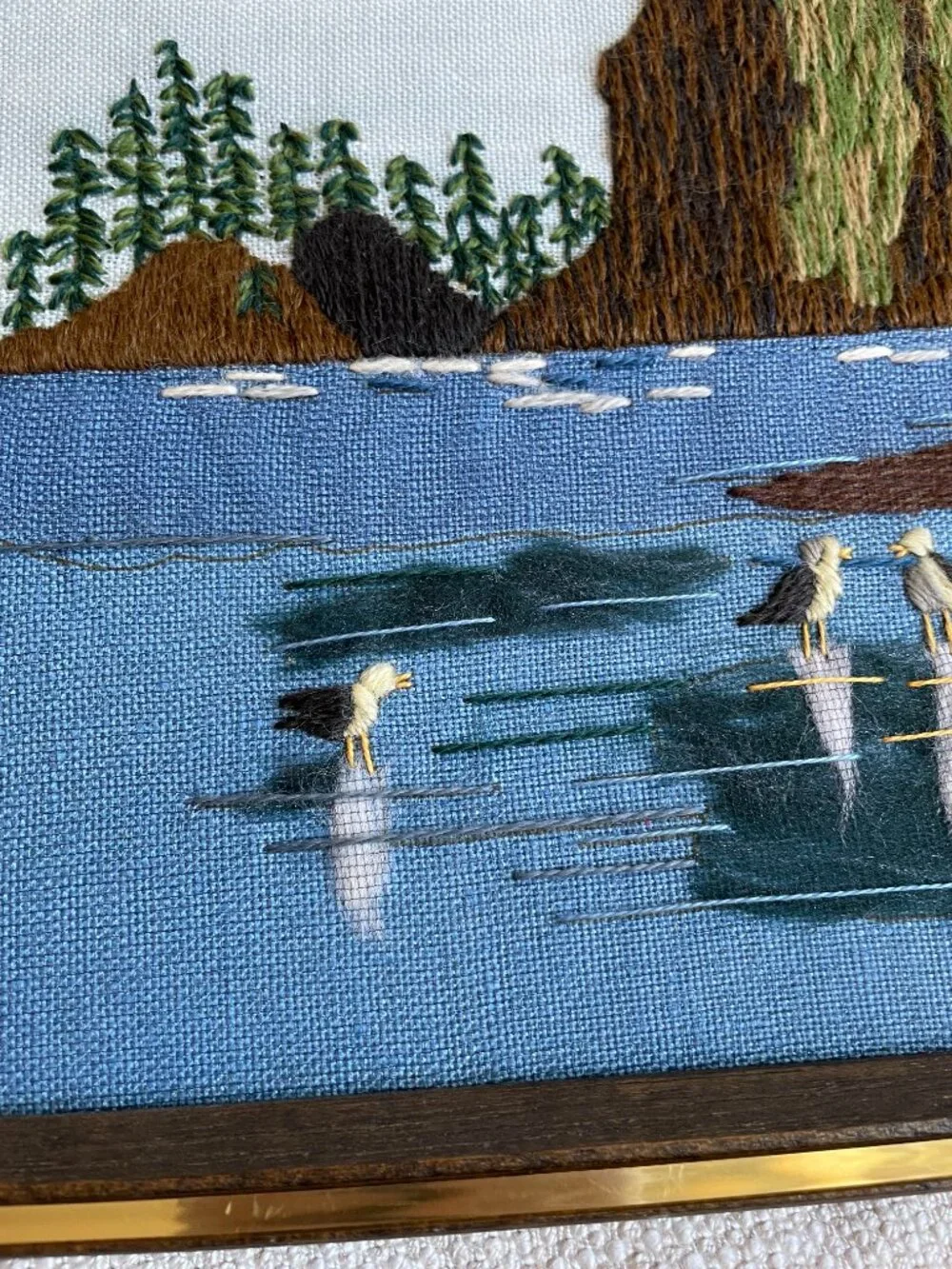 Vintage wool embroidered